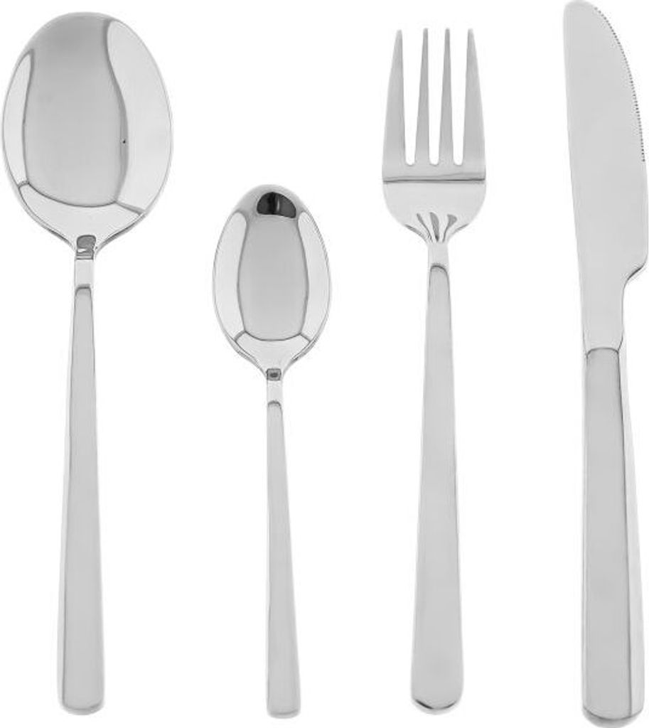 24-tlg Besteckset aus hochwertigem 18/10-Edelstahl - zeitlose Eleganz in Silber