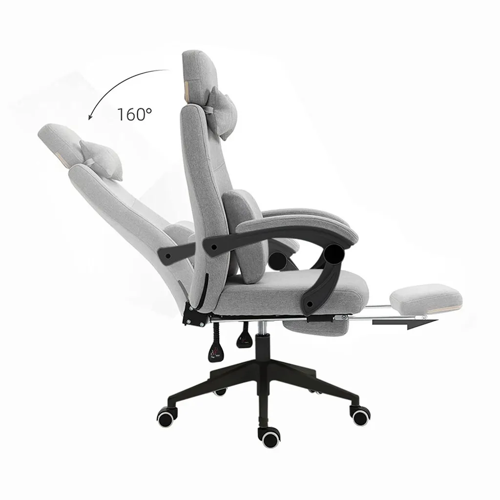 Sedia Ufficio Girevole Grigio Chiaro: Efficienza e Comfort Lavorativo
