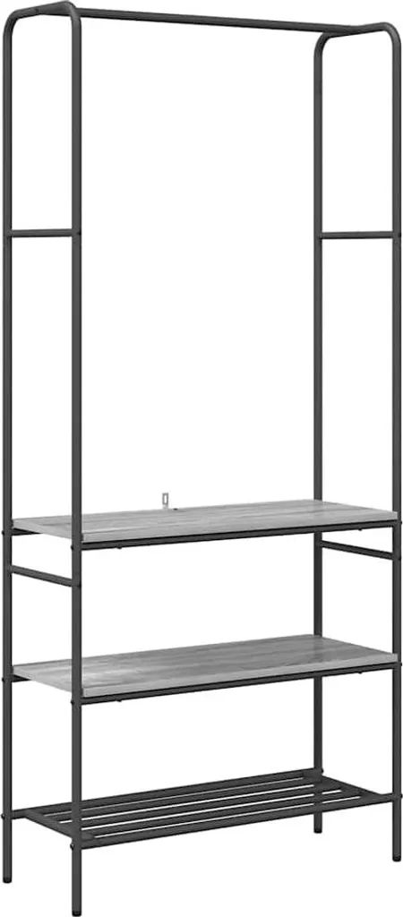 Appendiabiti con Ripiani vidaXL Grigio Sonoma - Organizzazione Top