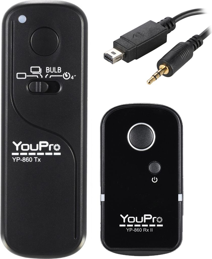 YouPro YP-860 DC2 2,4 G drahtlose Fernbedienung Shutter Release Sender Empfaenger 16 Kanaele fuer Nikon D5000 D750 D7000 D600 D610 D7100 D7200 D550...