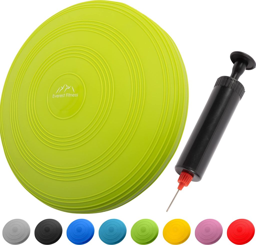 EVEREST FITNESS Balancekissen - Luftkissen mit 33 cm Durchmesser - Ballsitzkissen zur Stärkung der Balance - Orthopädisches Sitzkissen zur Linder...