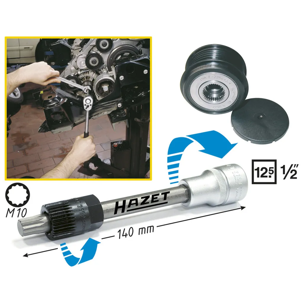 Débloquez vos poulies grippées avec le jeu HAZET 4641/2 long de 140mm