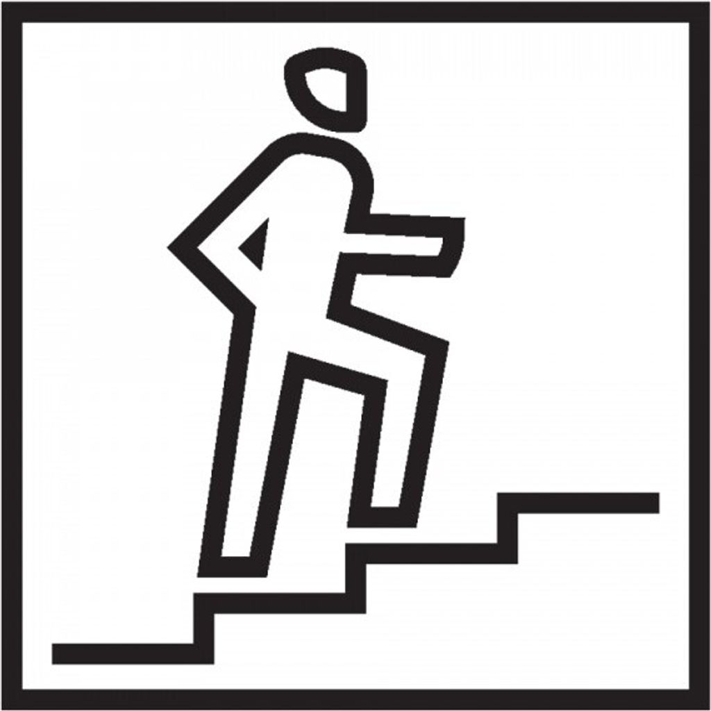 Dreifke® Aufkleber I Türschild Piktogramm Treppe, Folie, Produktbild 