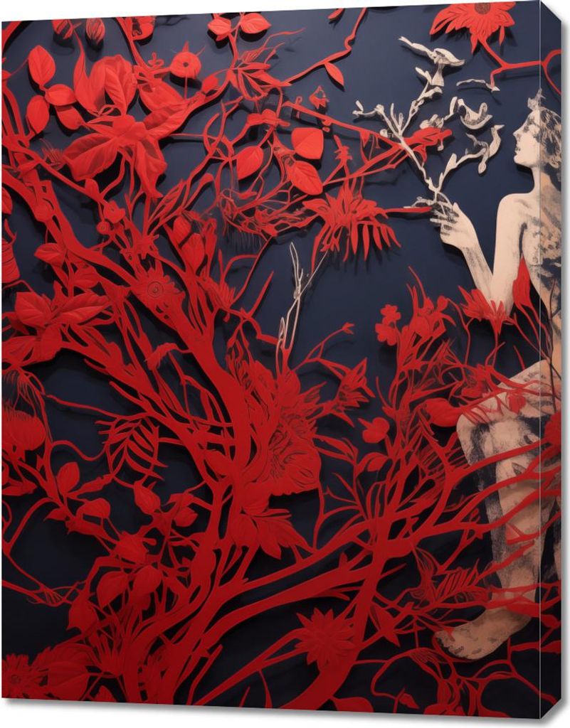 Bild 70x90cm Geheimgarten Frauen