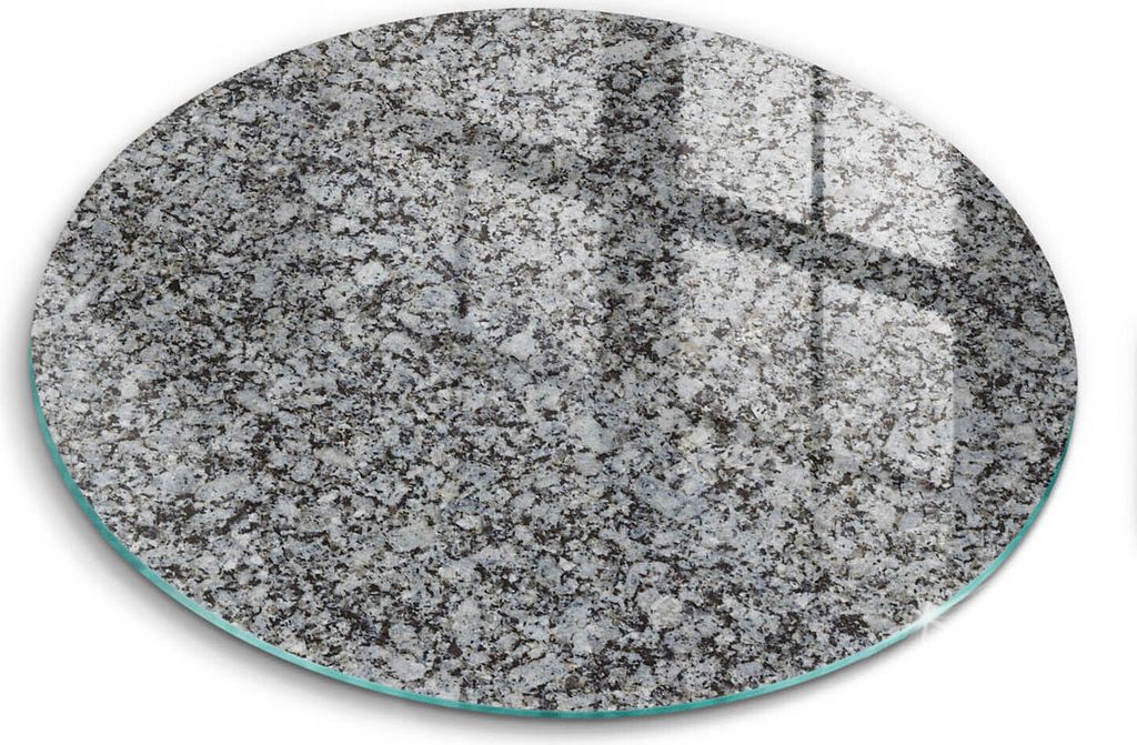 Glasschneideplatte - Herdabdeckplatte - fi40 cm -Schneidebrett - Spritzschutz - Steinstruktur