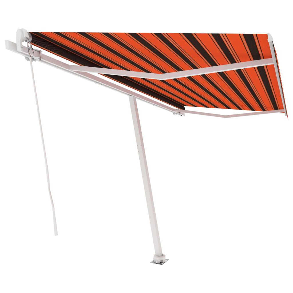Standmarkise Manuell Einziehbar 450x350 cm Orange/Braun