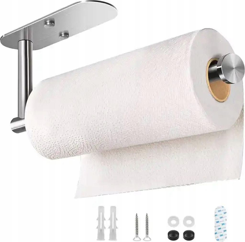 Wandhalterung Für Küchenhandtuch, Halter Für Papiertücher Unter Dem Schrank Oder An Der Wand, Silber
