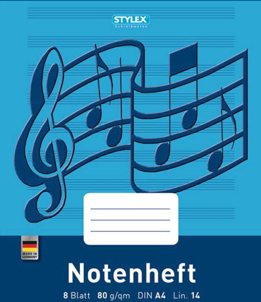 Notenheft DIN A4 Schulheft Lineatur 14 Produktbild 
