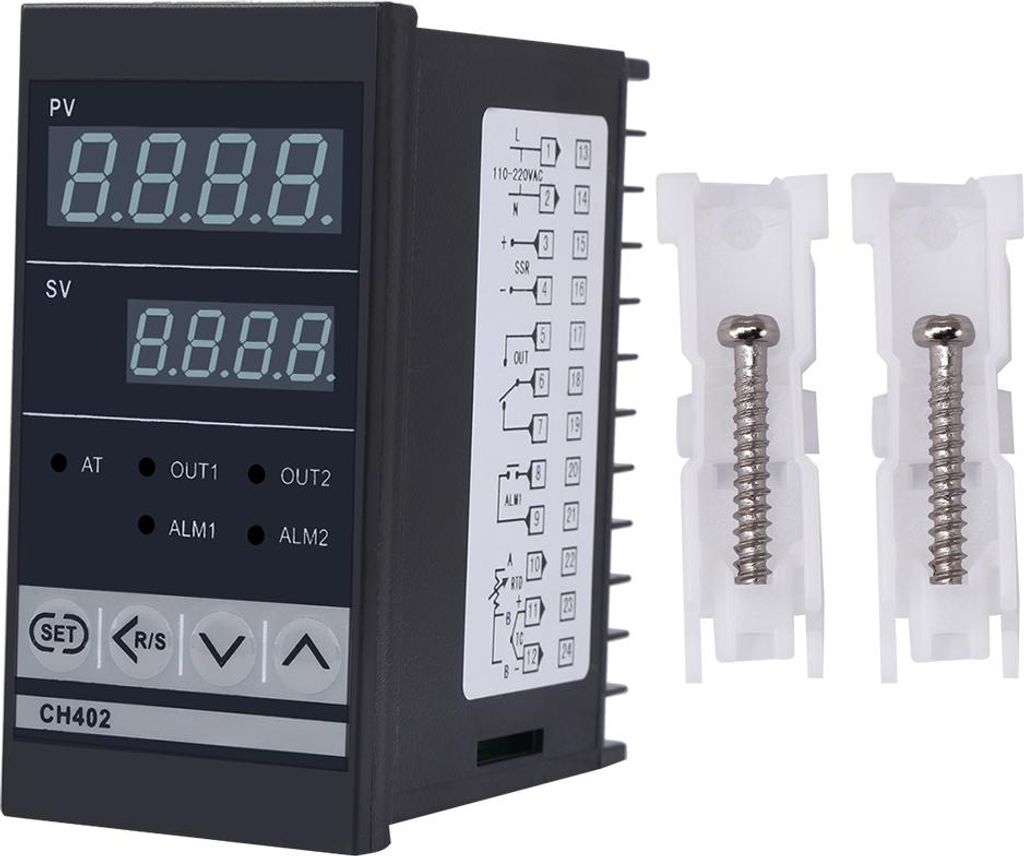 CH402 AC85–264V Hochpräziser intelligenter PID-Temperaturregler mit Thermostatrelais und TC/RTD-Eingang