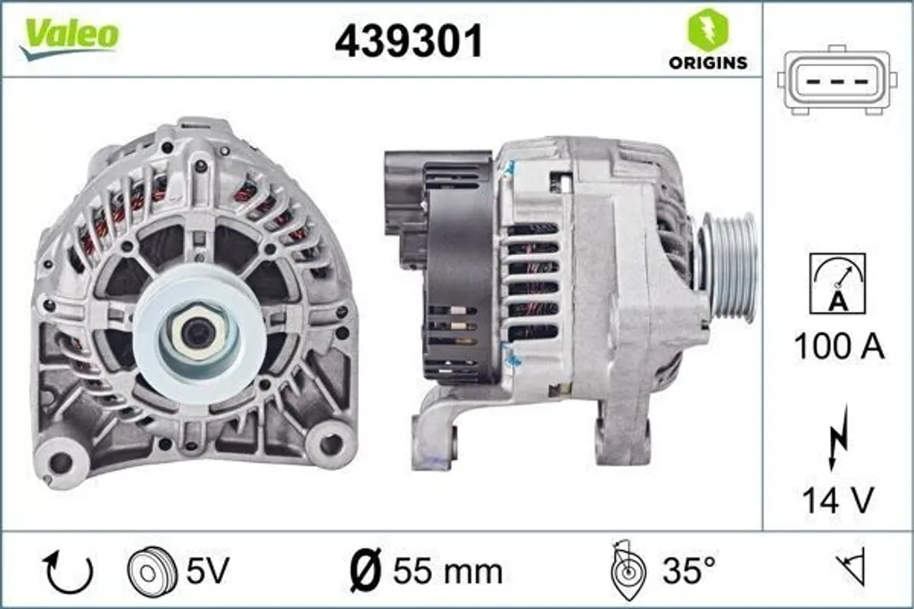 Alternateur Valeo 439301 OE YLE102500 pour Freelander L314 de Qualité