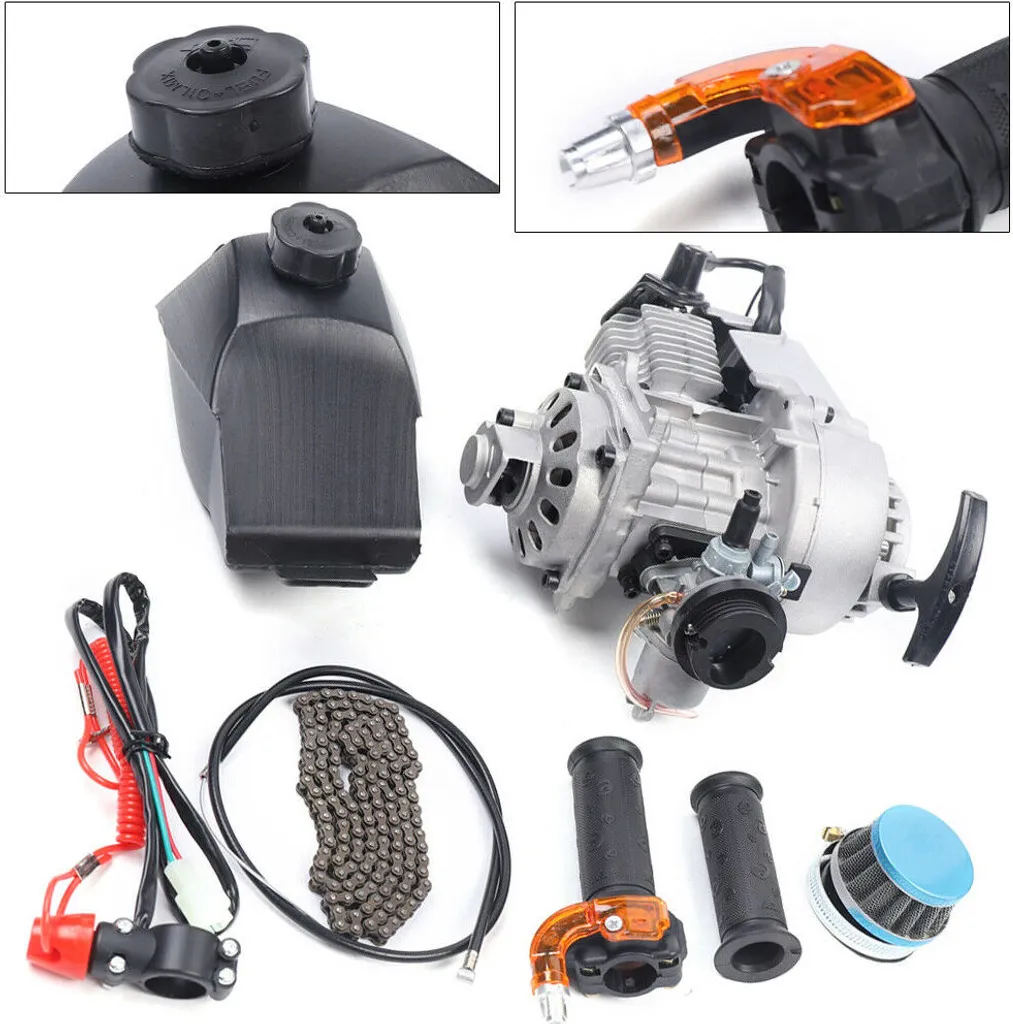 Moteur 49cc pour Pocket Quad et Mini Dirt Bike kit de remplacement 2T