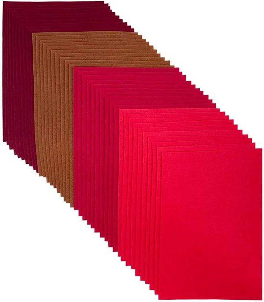 Weiches Vilt, 1,4 mm, 20x30 cm, Rot, 40 Stück, Handwerk