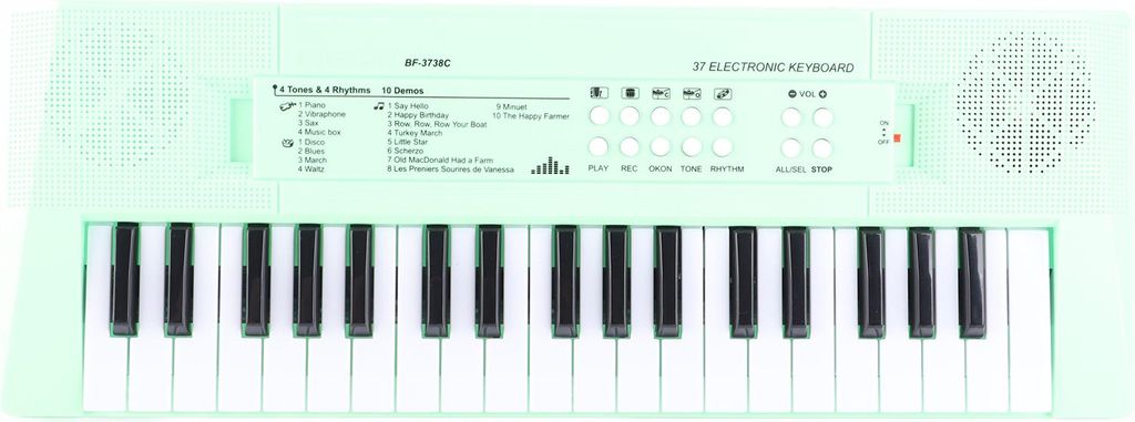 BF?3738 Musical Keyboard Electric Piano mit 37 Tasten für Anfänger Bildung InstrumentGrün