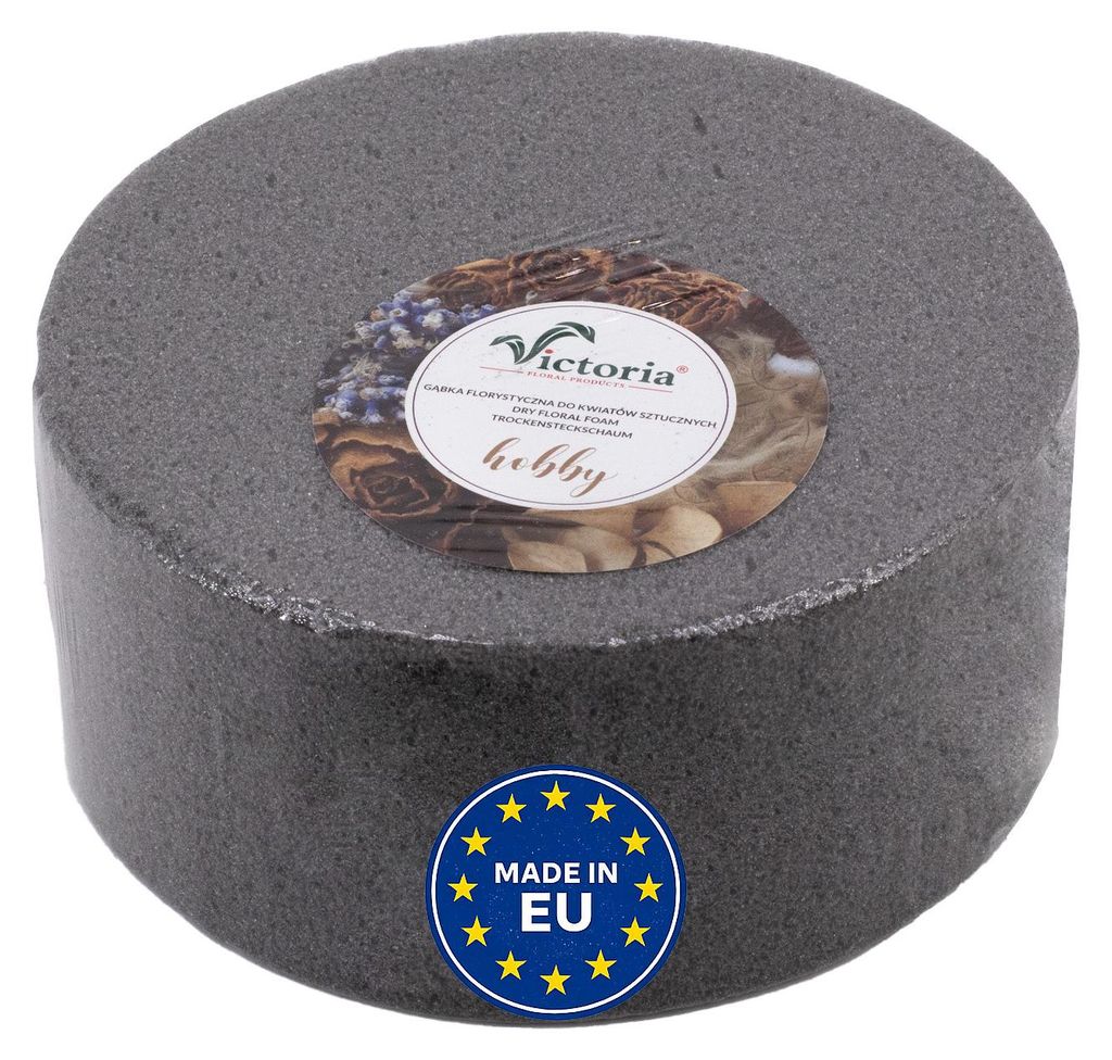 Trocken Steckschaum Rund 14x7cm für Trockenblumen & Produktbild 