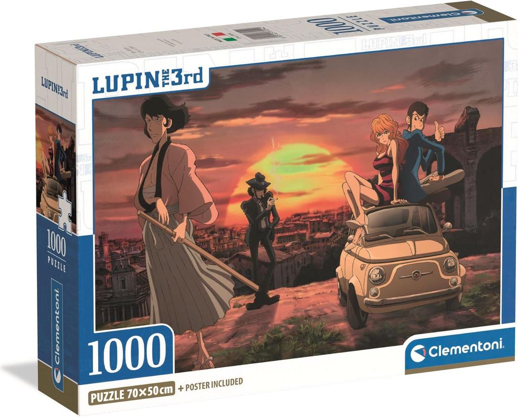 Puzzle CLE 1000 Compact Lupin III 37054 Immagine del prodotto 