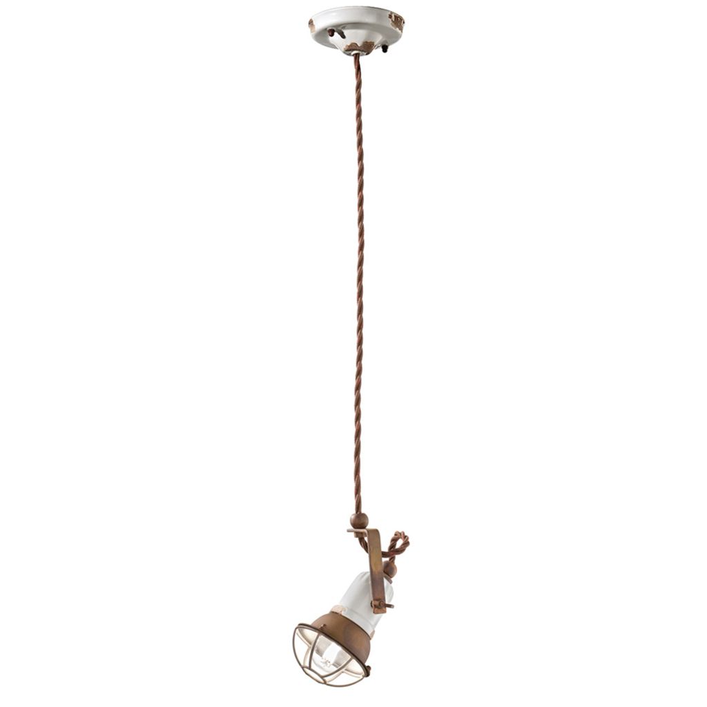 Lampa wisząca Ferroluce Loft Ø 9 cm okrągła Zdjęcie produktu 