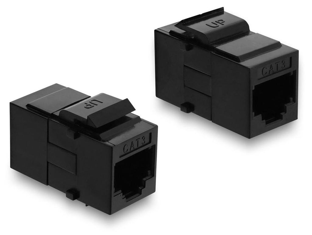 DELOCK Keystone Modul Kuppl. RJ12 Bu > Bu Cat.3 Kunststoff