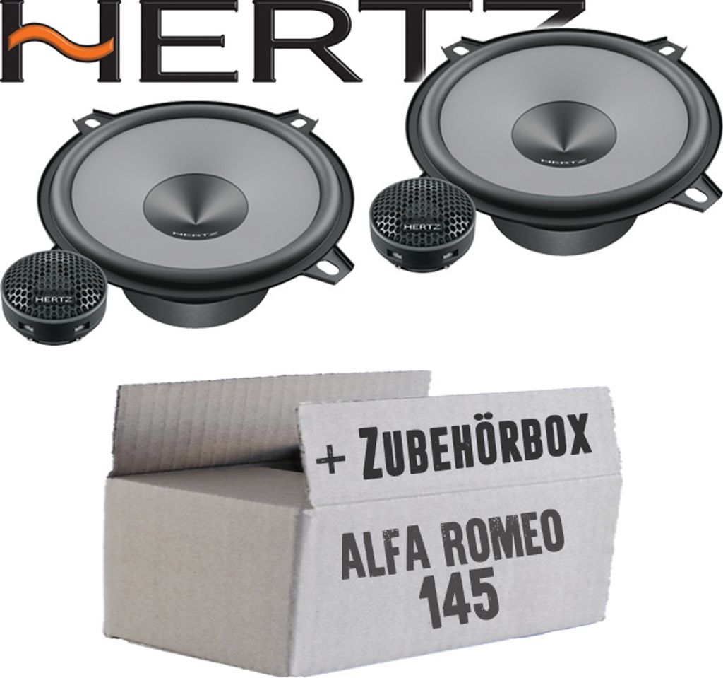 Hertz K 130 - KIT - 13cm Lautsprecher Komposystem - Einbauset passend für Alfa Romeo 145 - justSOUND