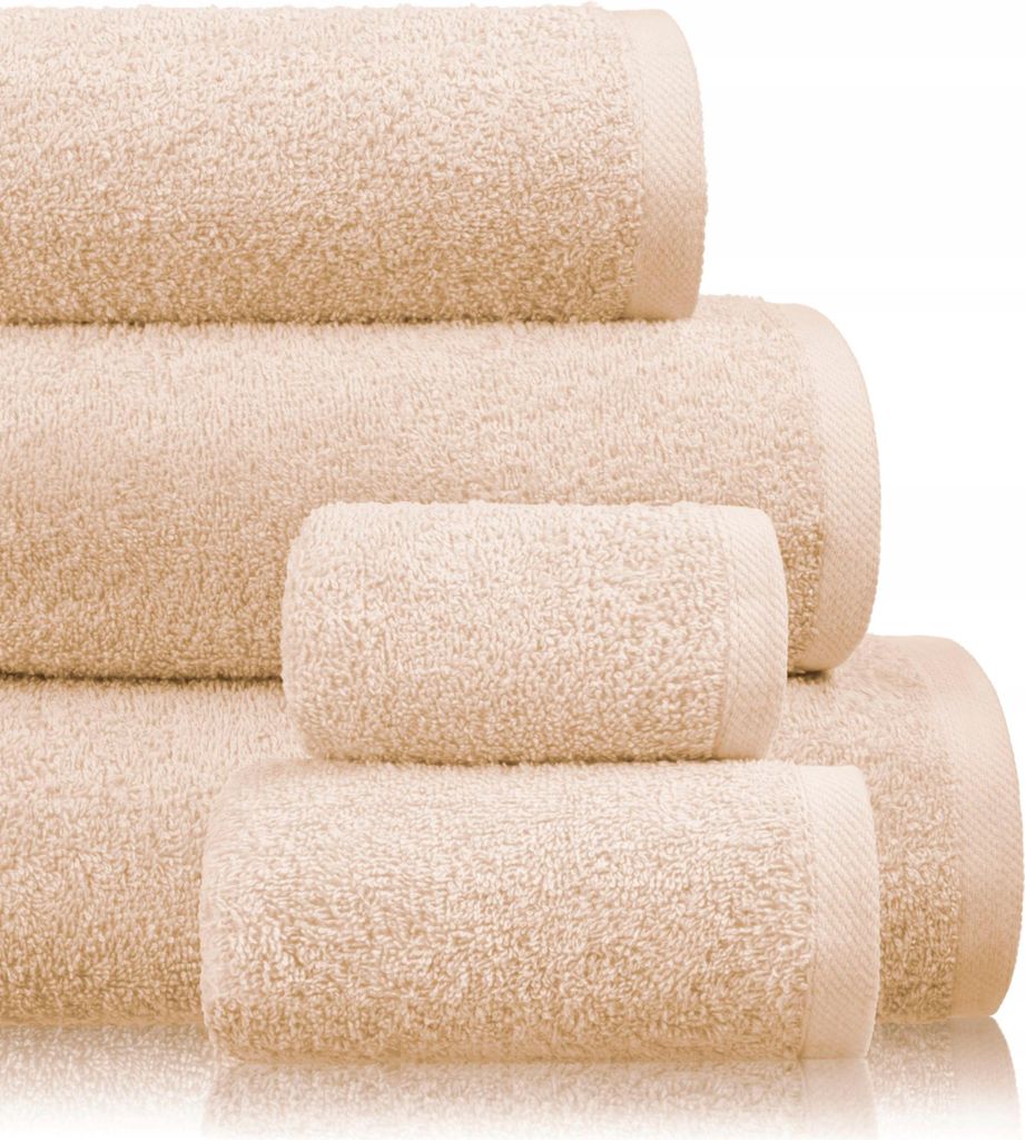 Hotel- und Spa-Handtuch 50x100 cm Beige 450 GSM, 100, hochqualitativ