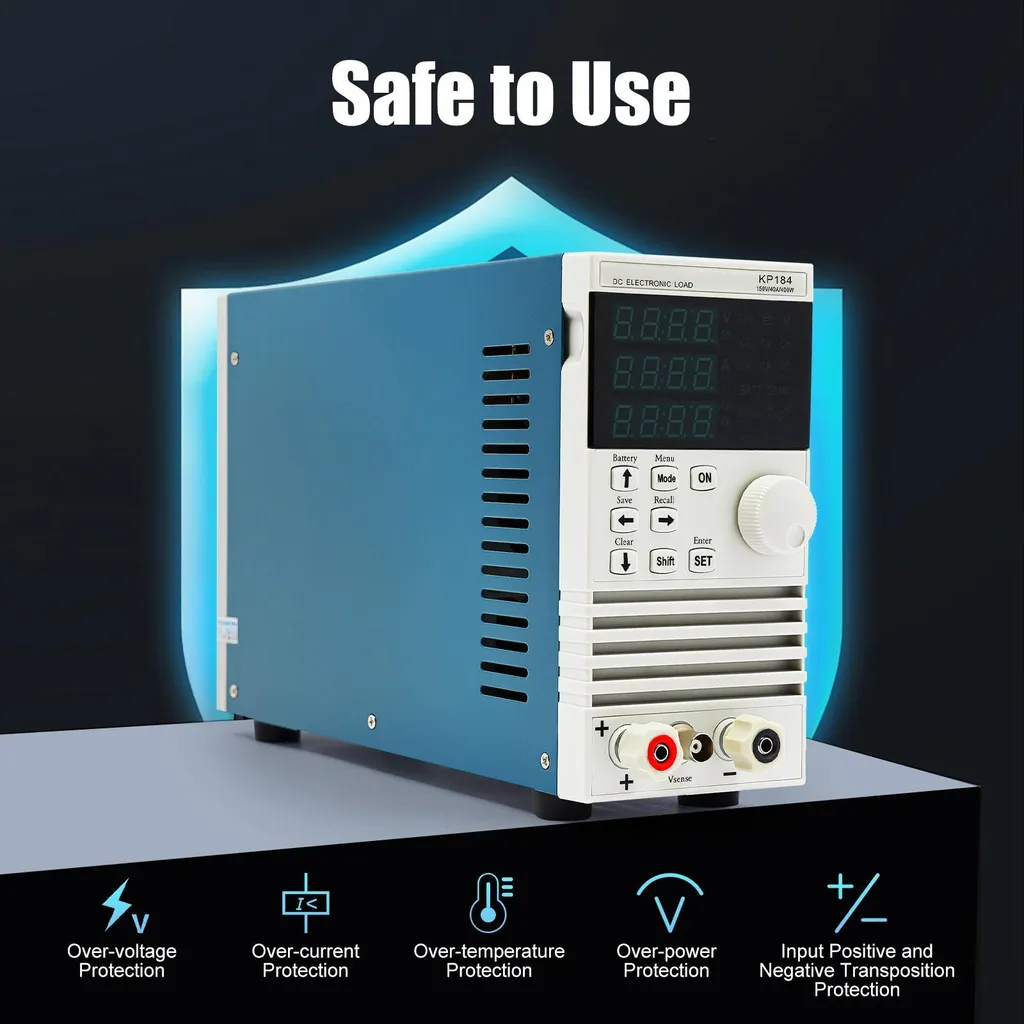 Banc de décharge et charge électronique programmable KP184 400W Bleu - 12