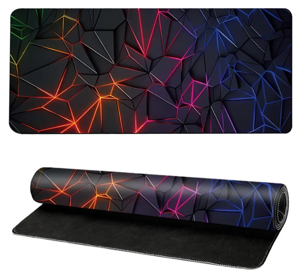 Grand tapis de bureau design XXL pour ordinateur portable et accessoires
