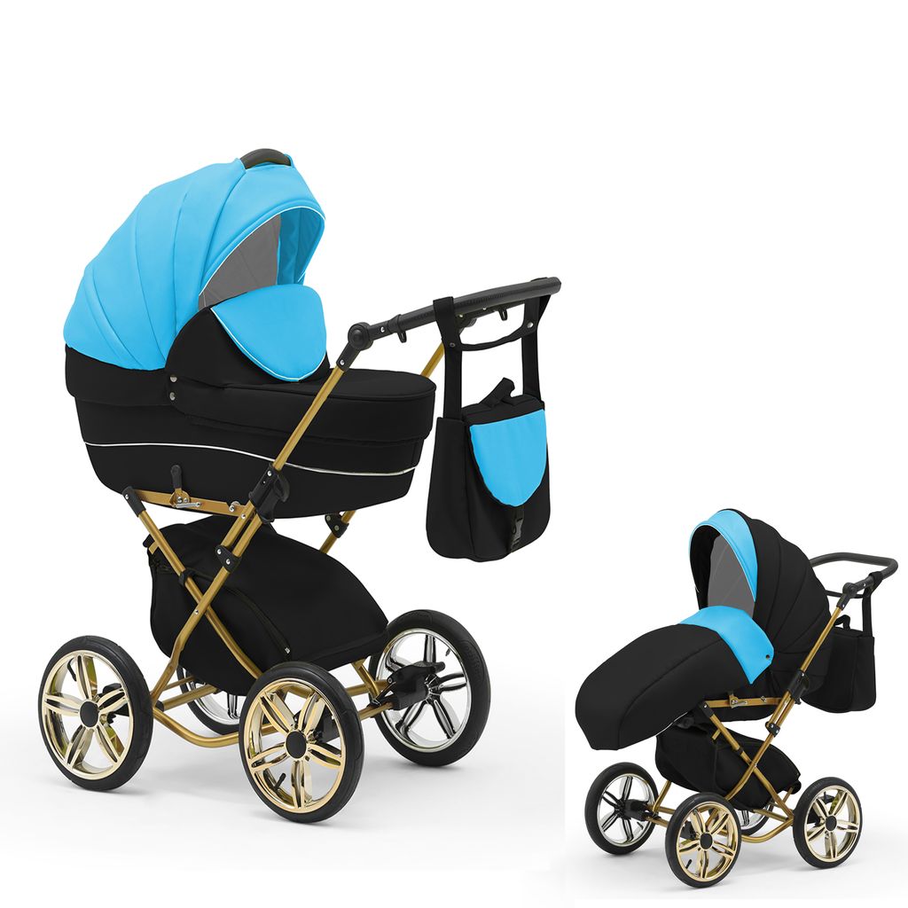 Klassischer Kinderwagen Sorento Gold 2 in 1 inkl. Sportsitz in 19 Farben