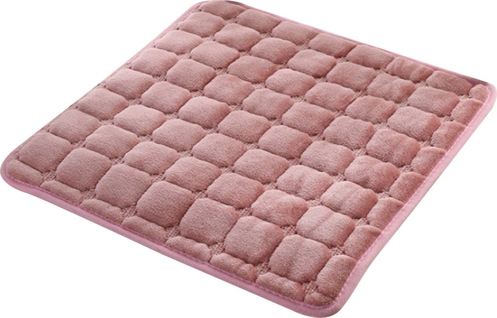 Elegantes gut gewebter Sitzkissen elastischer ultra-weicher Flanellstuhlkissen für Zuhause-Rosa
