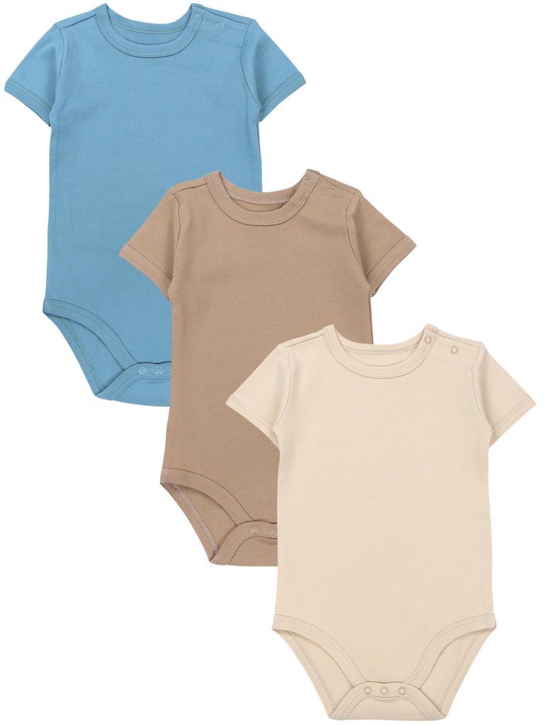 TupTam Kinder Uni Kurzarm Body Baumwolle 3er Set , Farbe: Produktbild 