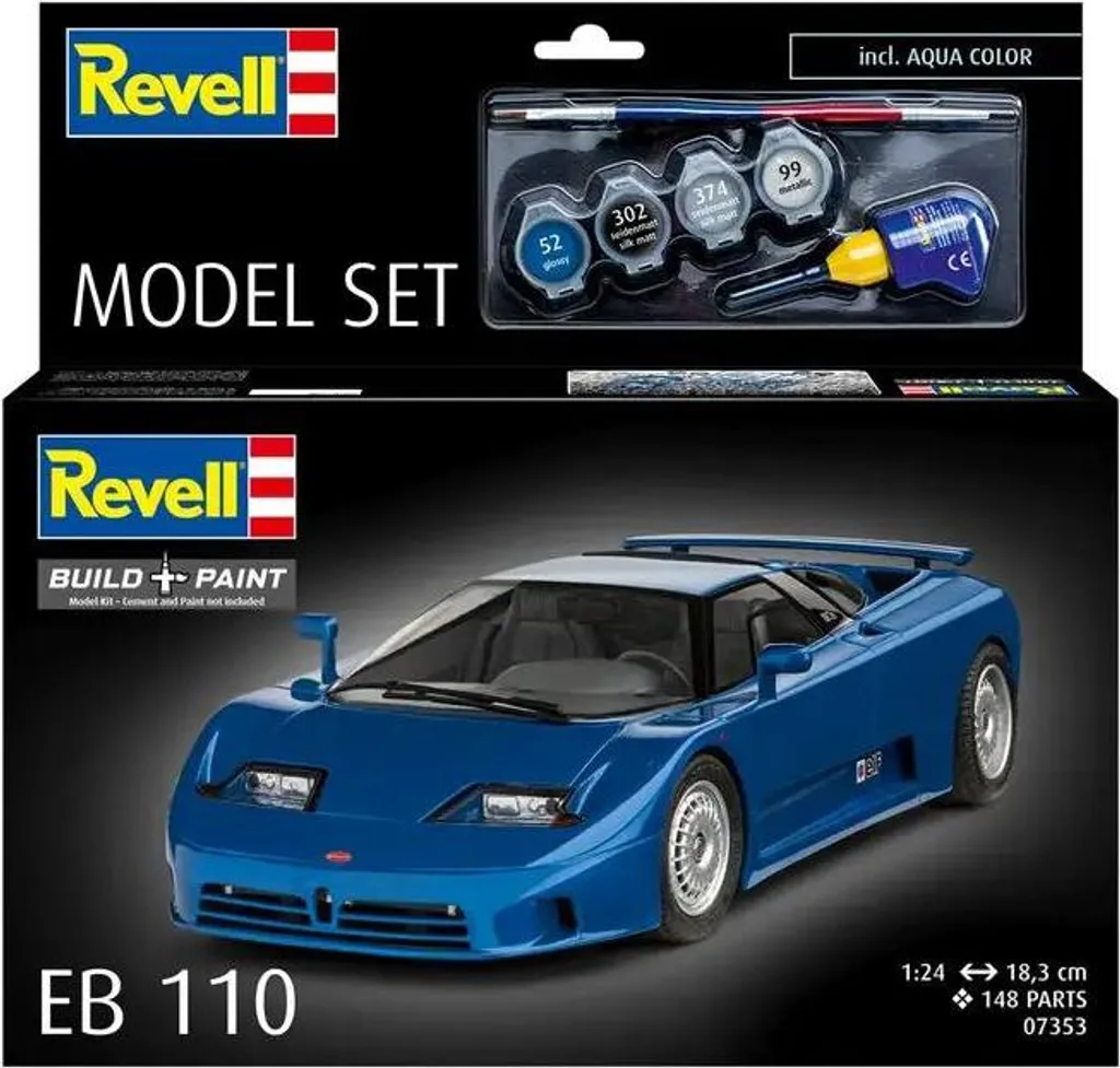 Maquette à monter Bugatti EB110 Revell projet créatif adulte 1/24 - 5