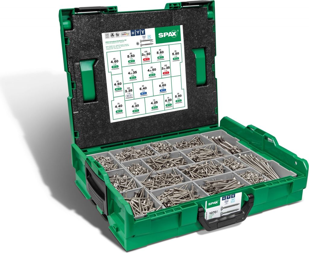 SPAX Montagekoffer L-BOXX, 1 Stück, Schraubenset mit 17 Produktbild 