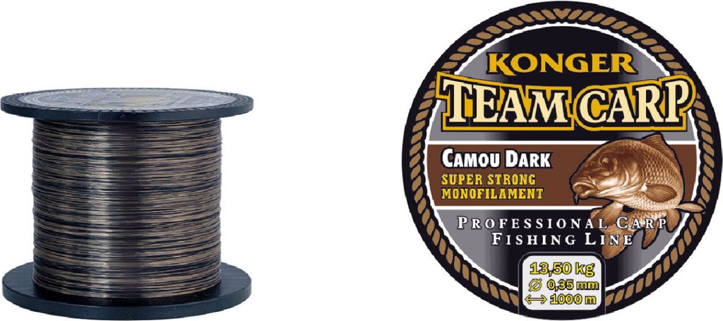 Team Karpfen Camou Dunkle Linie 0,25/1000 Konger