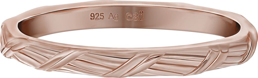 cai Ring 925/- Sterling Silber rot 048 (15,3) ohne Stein 360272486-2