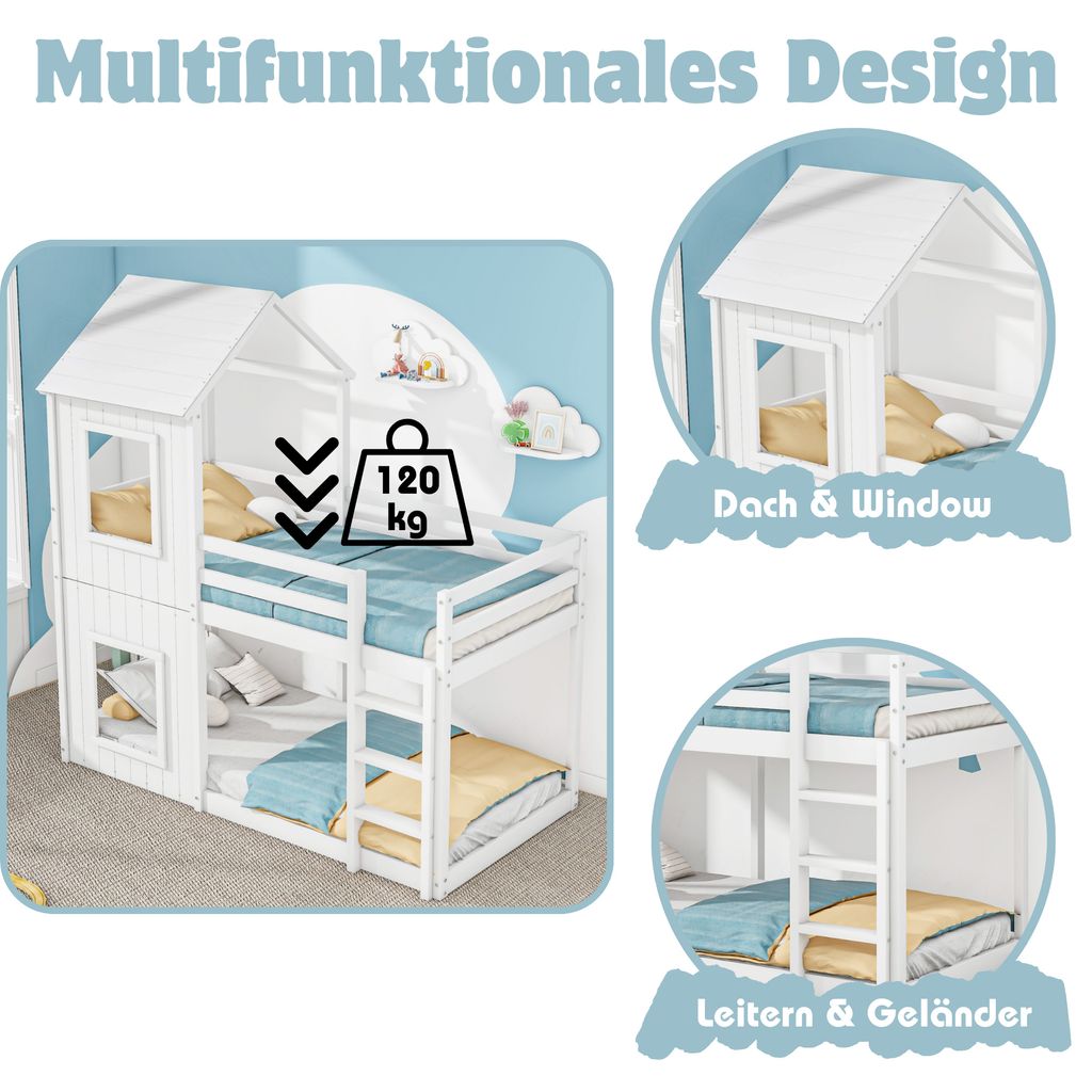 Flieks Podkrovná poschodová posteľ 90x200 cm s lamelovým Obrázok produktu 4