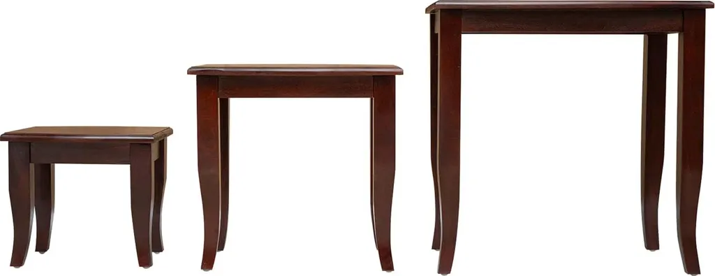 Tables d'appoint emboîtables 3 pcs marron pour optimiser les espaces