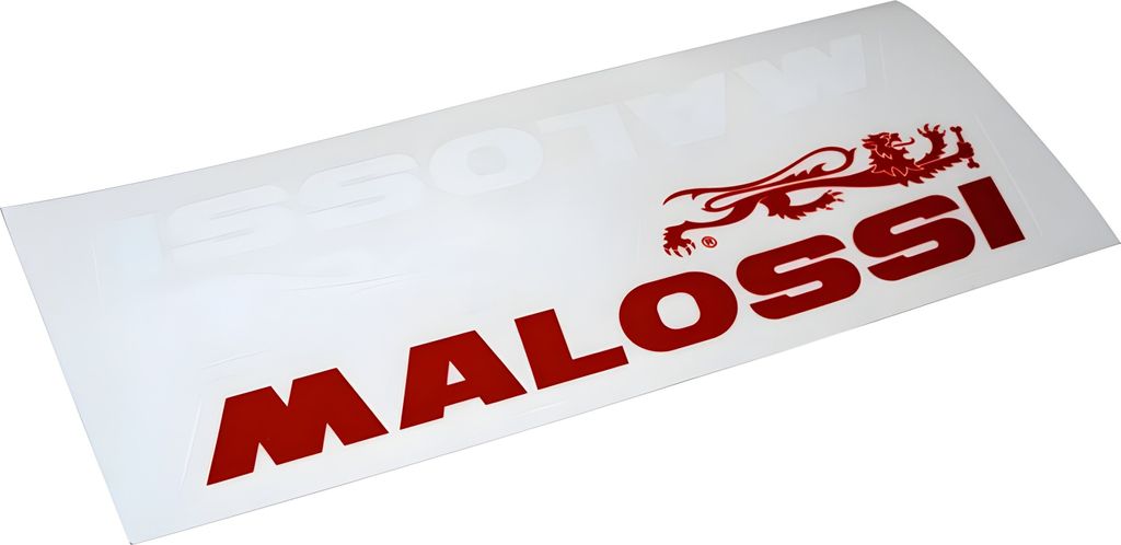 Malossi Aufkleber Sticker Set Löwe Logo Schriftzug rot & weiß, groß 226 x 55mm
