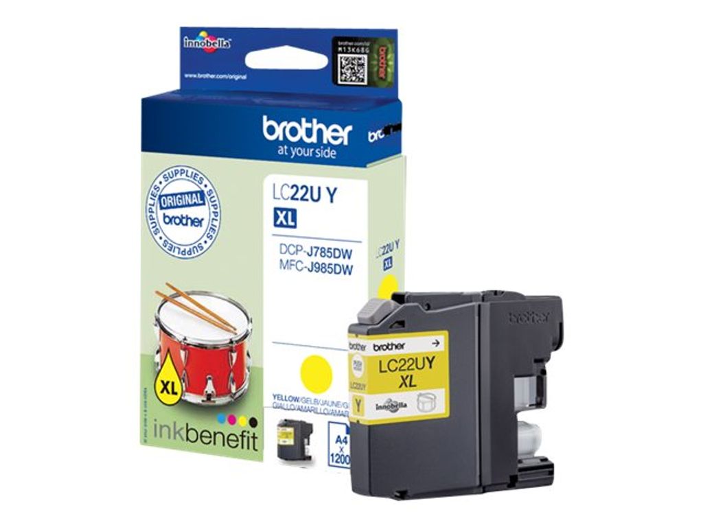 Brother LC22UY - XL - Giallo - Originale - Cartuccia Immagine del prodotto 