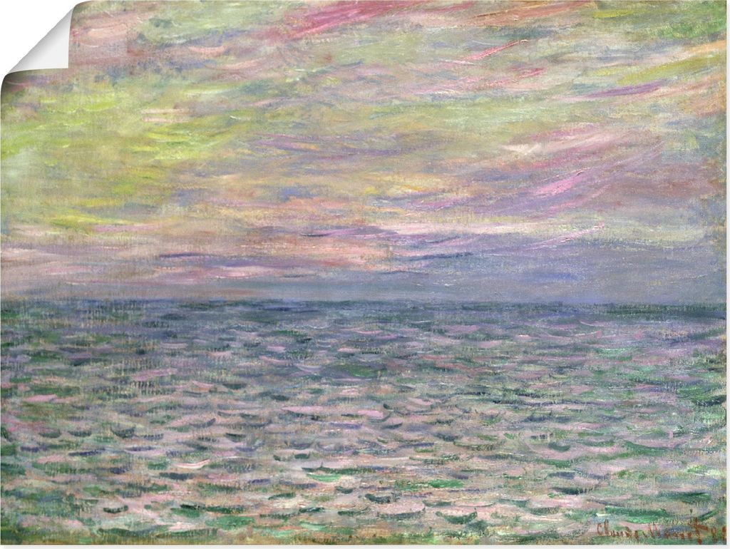 ARTland Poster Sonnenuntergang über dem Meer Pourville Größe: 60x45 cm