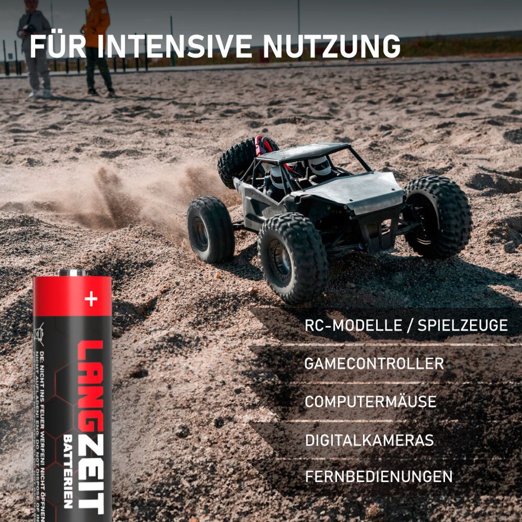 Langzeit Batterien AAA 100 Stück Alkaline Micro LR03 1,5V Produktbild 5