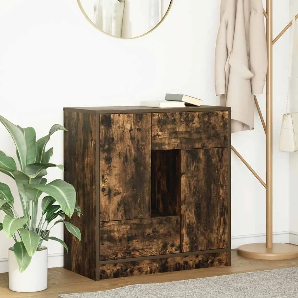 Credenza Rovere Fumè 70x34x74 cm - Mobiletto Stabli Möbel con Cassetti