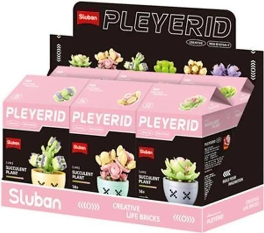 Décoration de table et comptoir : lot de 6 mini fleurs en pot assorties