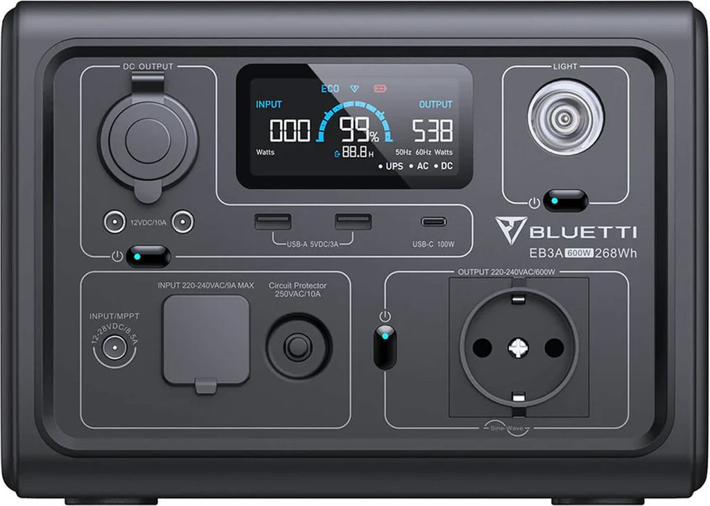 Bluetti Powerstation EB3A 600W / 268Wh Surge 1200W Obrázok produktu 7