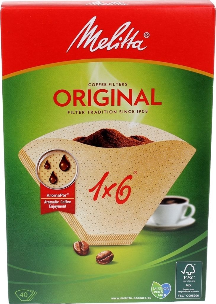 Filtro caffè 1X6 confezione da 40 (Nota 8 dfp) Immagine del prodotto 