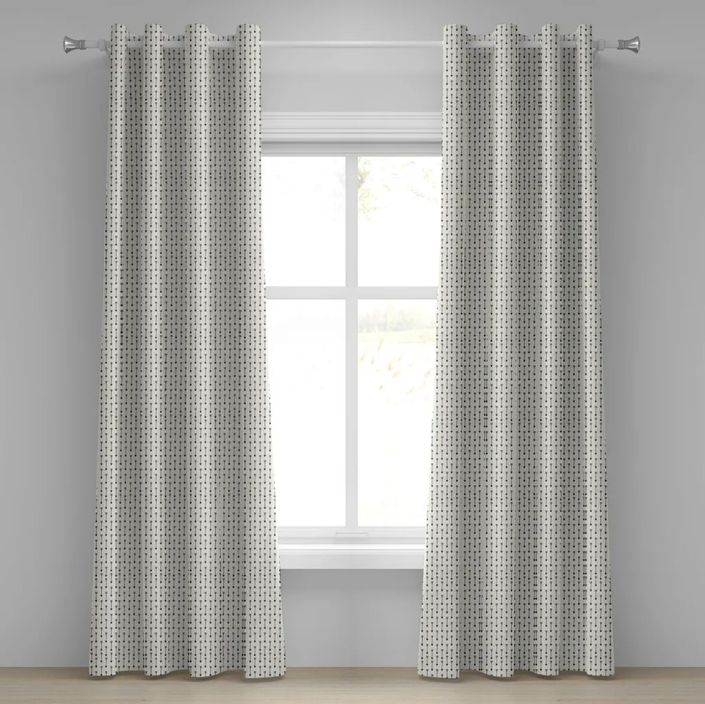 Rideau décoratif anti-regard style ethnique beige pour fenêtre 280x175