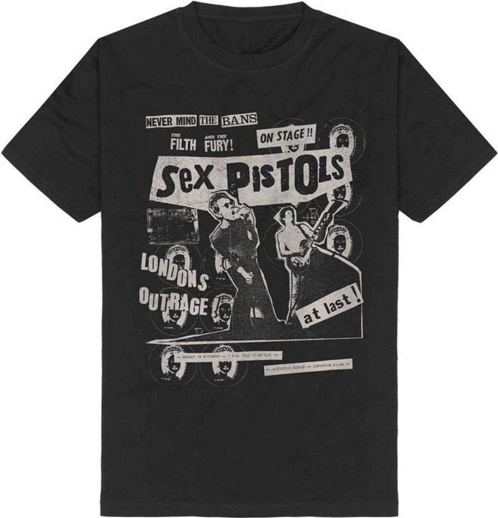 Pistols T-Shirt Herren London's Outrage schwarz XXL