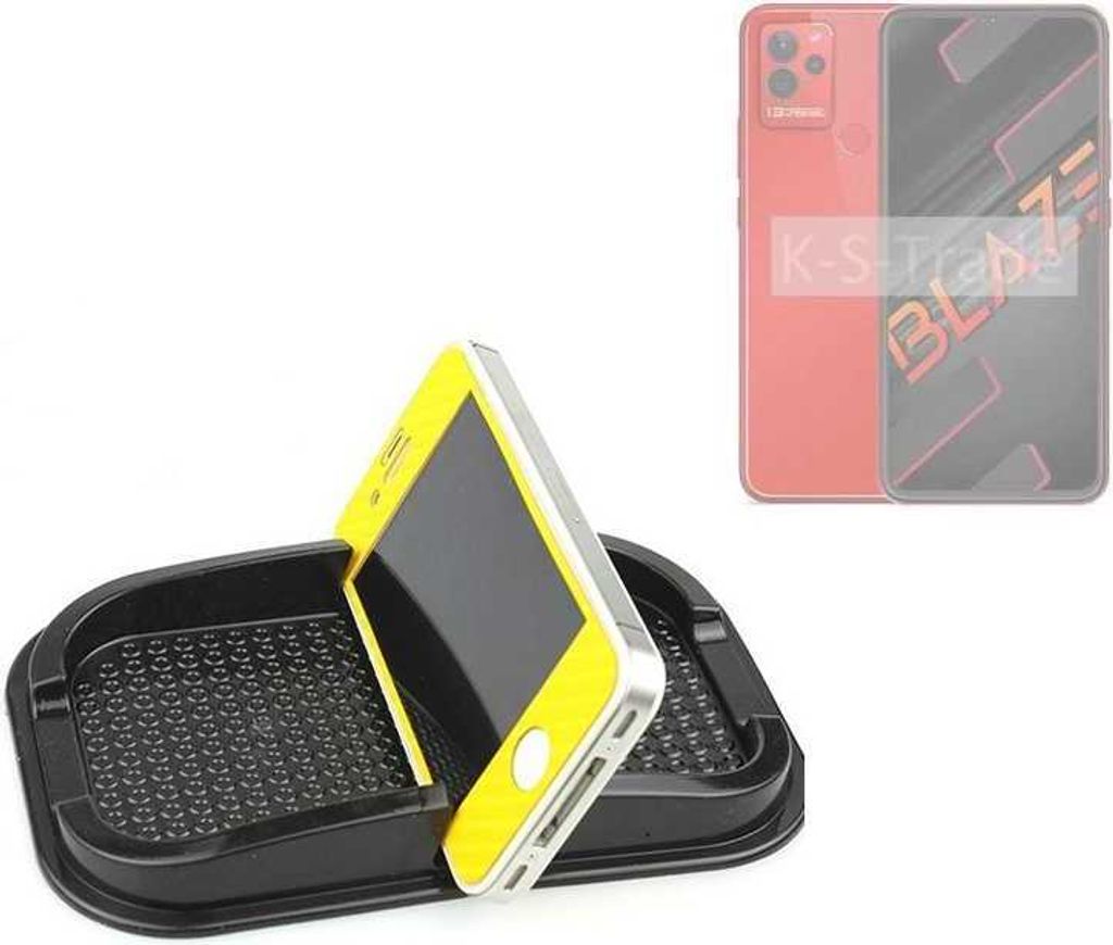 K-S-Trade Auto Anti Rutsch Matte Smartphone-Halter kompatibel mit Lava Blaze Haft Pad Armaturenbrett Handy-Halterung Silikon