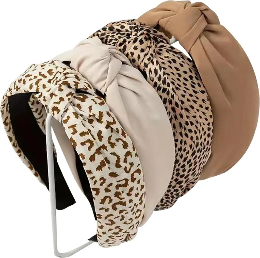 Bandeau Cheveux Femme en Tissu Doux - Pack de 4 Headbands Style Bohème