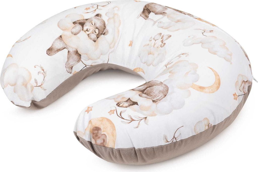 Sweet Teddy & Latte Velvet Stillkissen mit abnehmbarem Produktbild 1