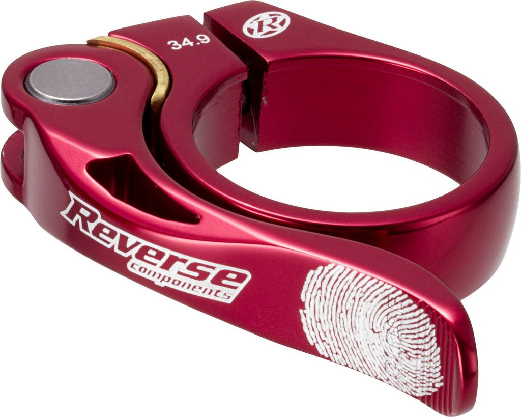 Reverse Sattelklemme Long Life 34,9 mm mit Schnellspanner rot