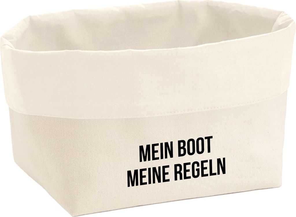 Huuraa Utensilo Mein Boot meine Regeln Segeln Geschenk 8 Liter Large Canvas Baumwolle Aufbewahrungskorb Mein Boot meine Regeln Dekoration