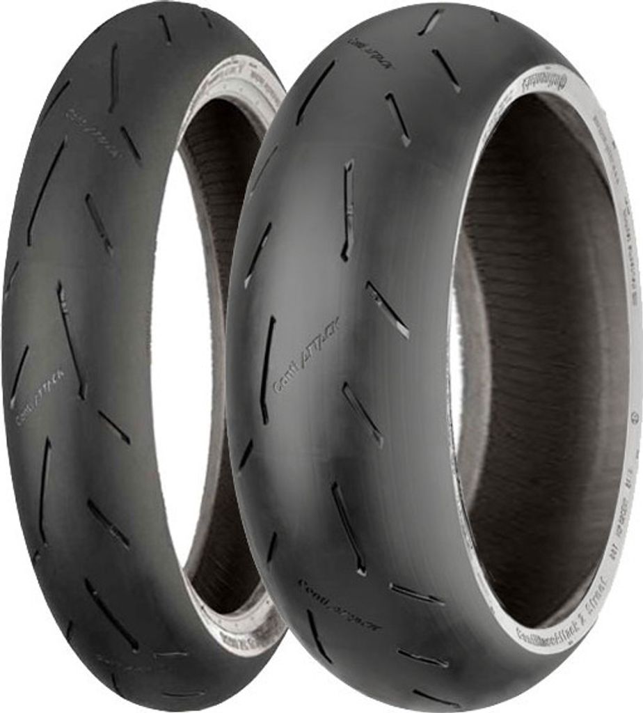 Paar Motorradreifen Continental 120/70-17 58W + 160/60-17 69W Raceattack 2 (Medium)